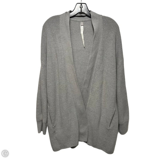 Sweater Cardigan By Lululemon In Grey, Size: 8