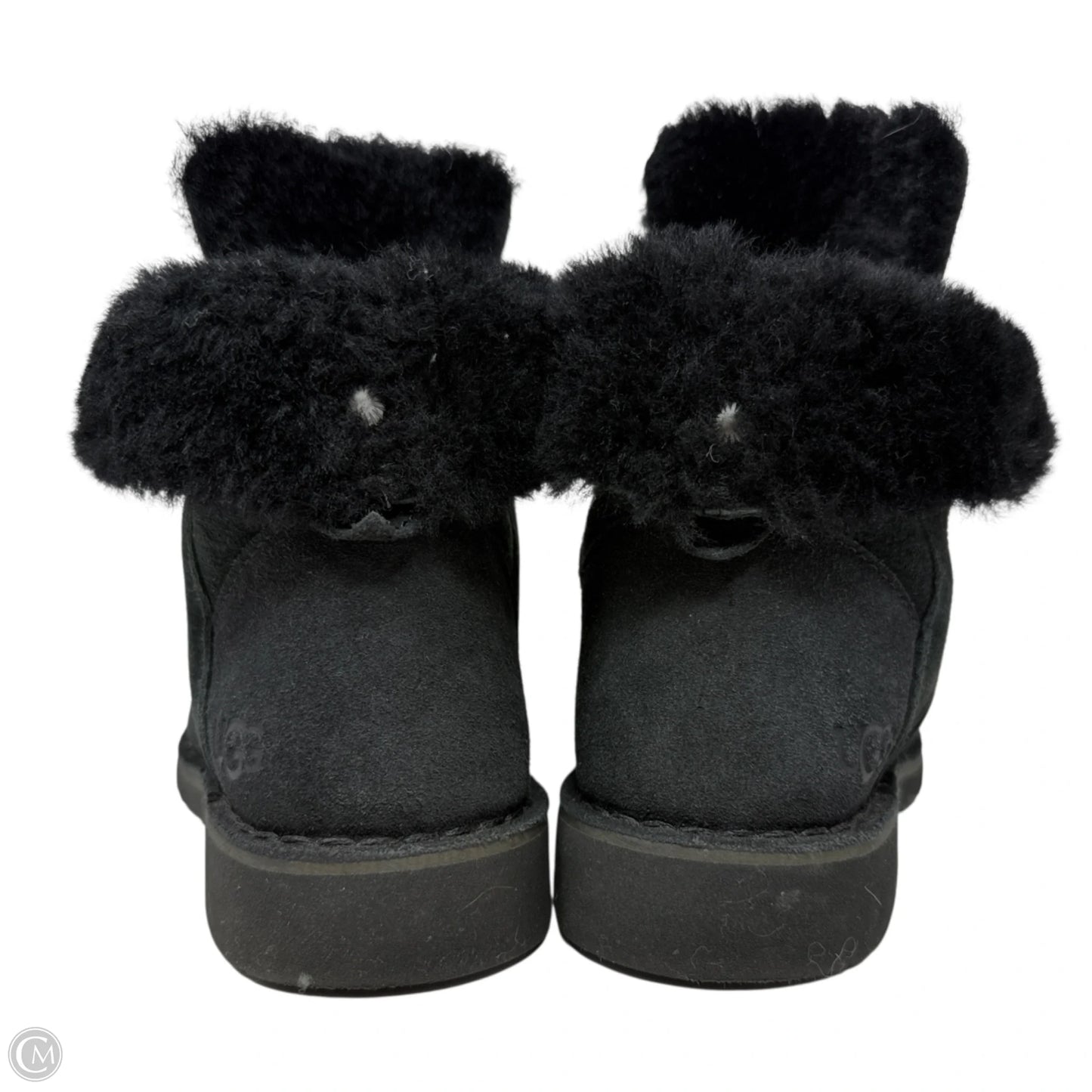 Quincy Lace Up Boots Designer By Ugg In Black, Size: 7