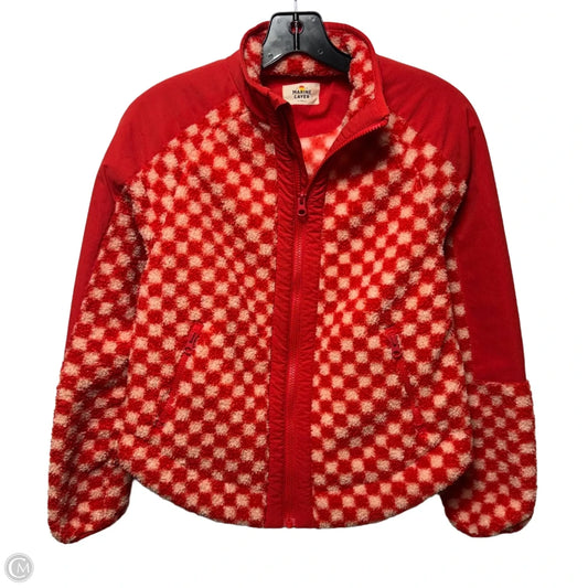 Blaire Sherpa Jacket By Marine Layer In Checkered Pattern, Size: XS