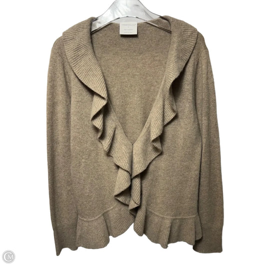 Cashmere Ruffle Cardigan
Sweater By Frontgate In Taupe, Size: XL