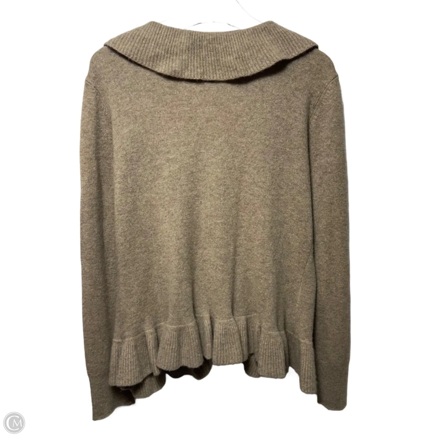 Cashmere Ruffle Cardigan
Sweater By Frontgate In Taupe, Size: XL