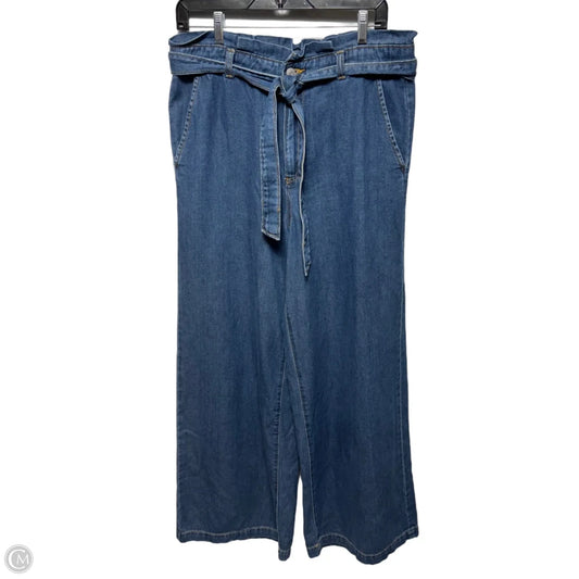 High-Rise Wide Leg Jeans By Banana Republic In Blue Denim, Size: 10/30