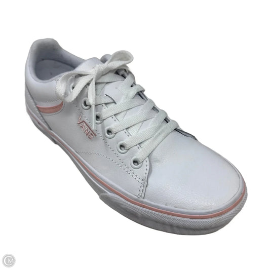 Seldan Leather Sneakers By Vans In Pink & White, Size: 7