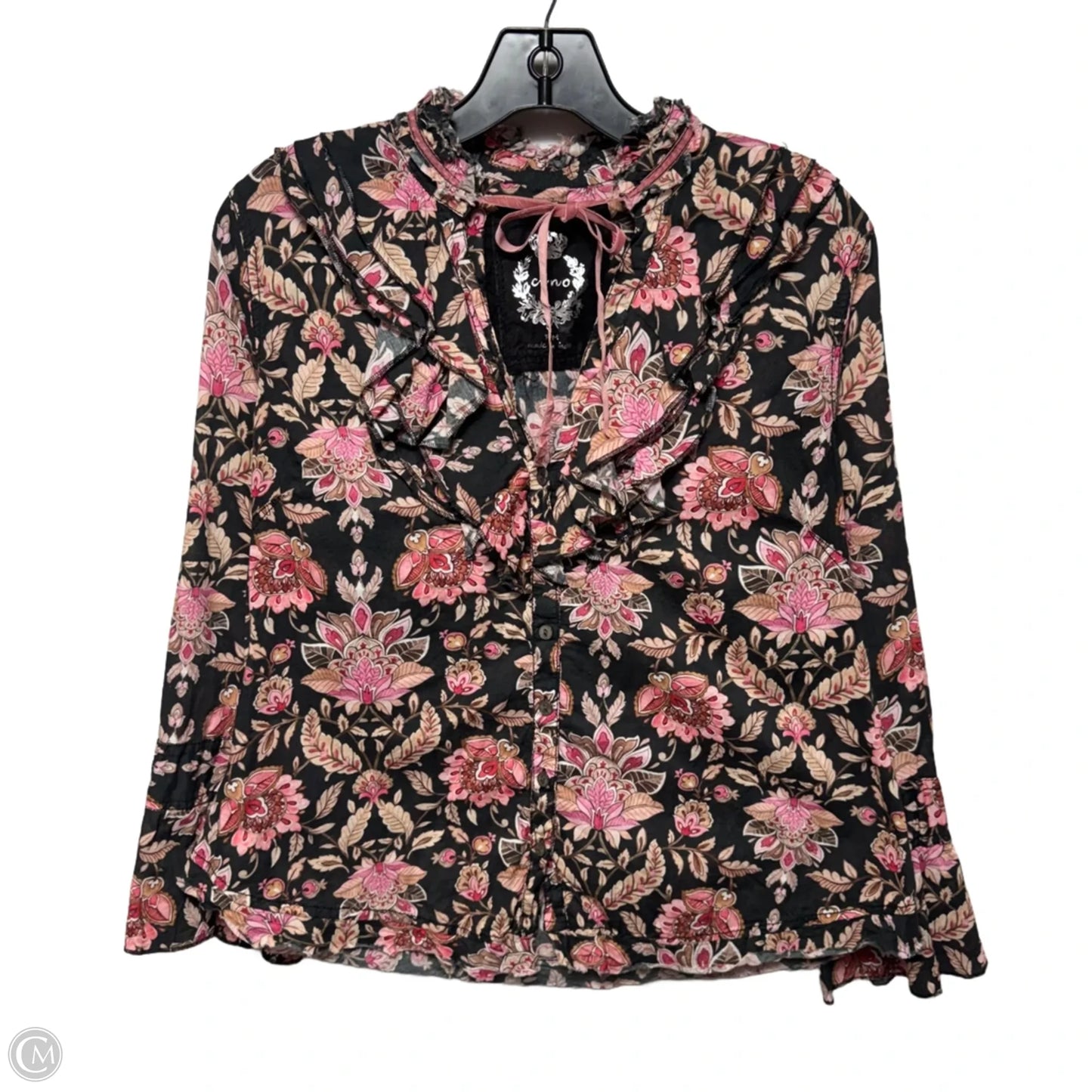 Top Long Sleeve By Cino In Floral Print, Size: MP