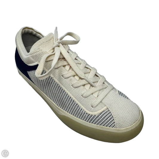 The Lace Up Sneakers By Rothys In Blue & Cream, Size: 7