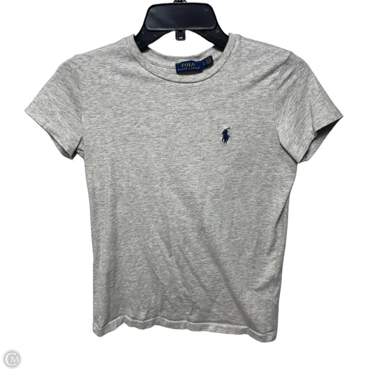 Top Short Sleeve By Polo Ralph Lauren In Grey, Size: S
