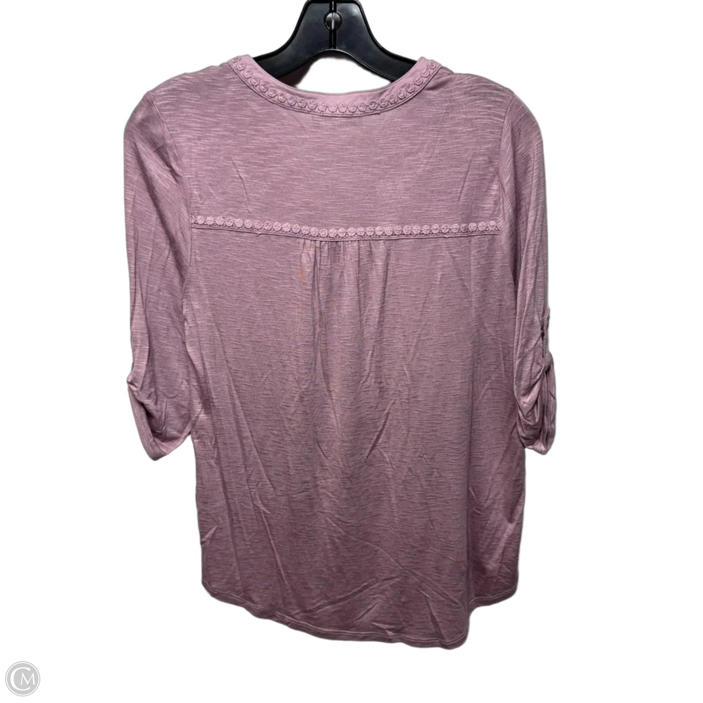 Top 3/4 Sleeve By Democracy In Purple, Size: Xs