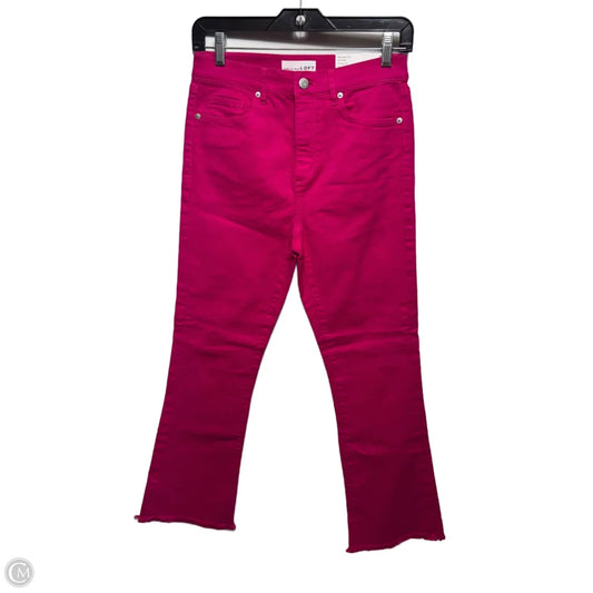 The Kick Crop High Rise Regular fit Jeans By Loft In Pink, Size: 0
