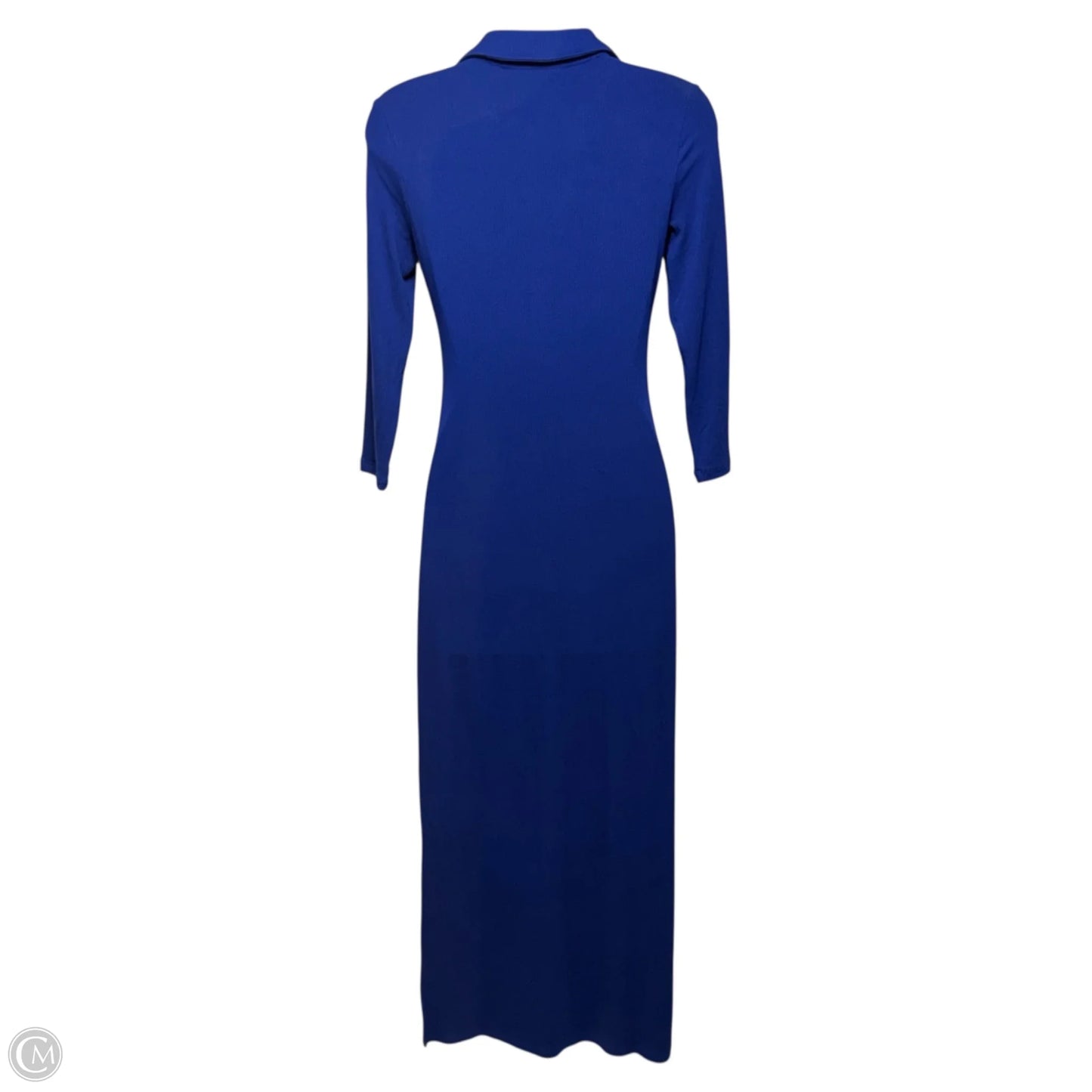 Ollie 3/4 Sleeve Maxi Polo Dress Designer By Lilly Pulitzer In Blue Med, Size: Xxs
