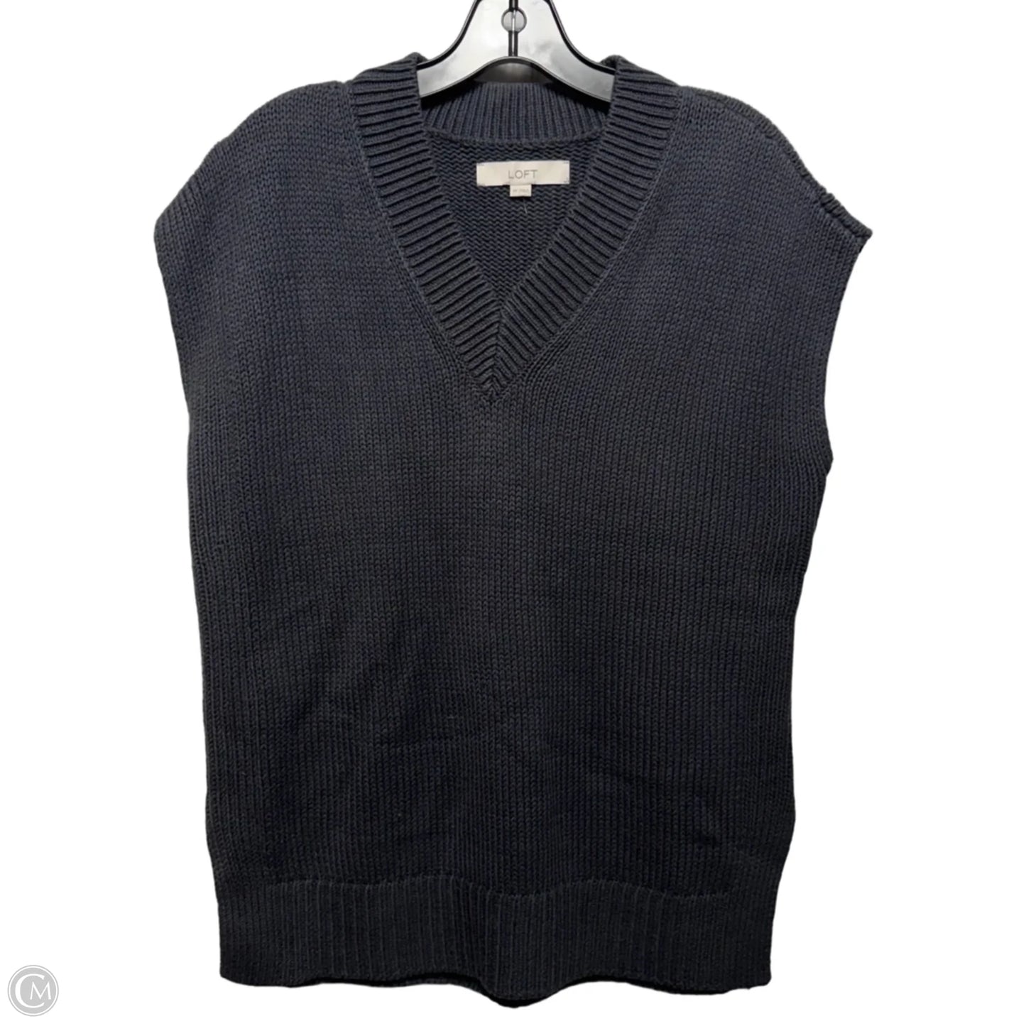 Vest Sweater By Loft In Grey, Size: Xs