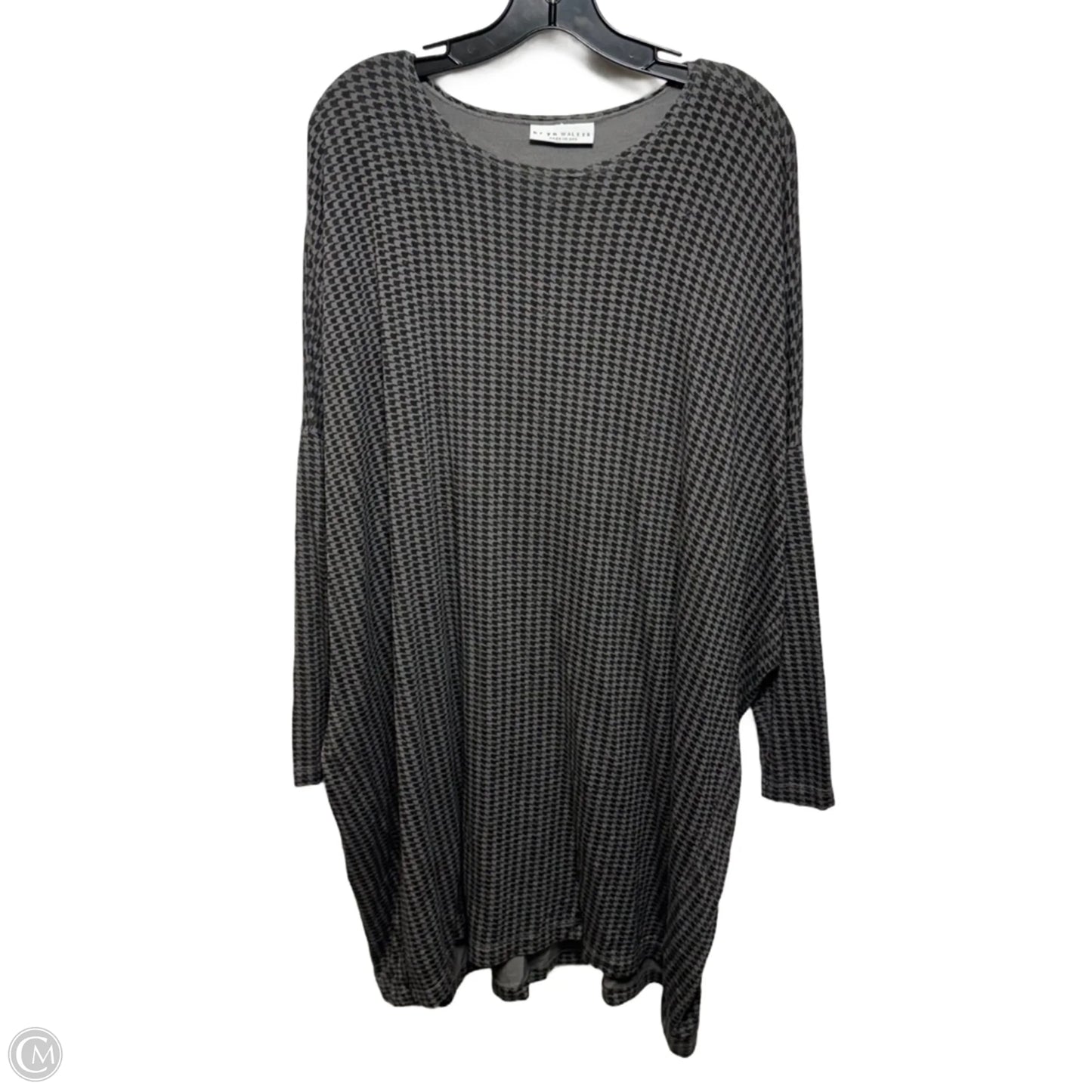 Tunic Long Sleeve By Bryn Walker In Black & Grey, Size: S