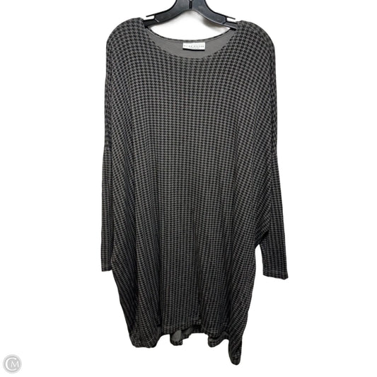 Tunic Long Sleeve By Bryn Walker In Black & Grey, Size: S
