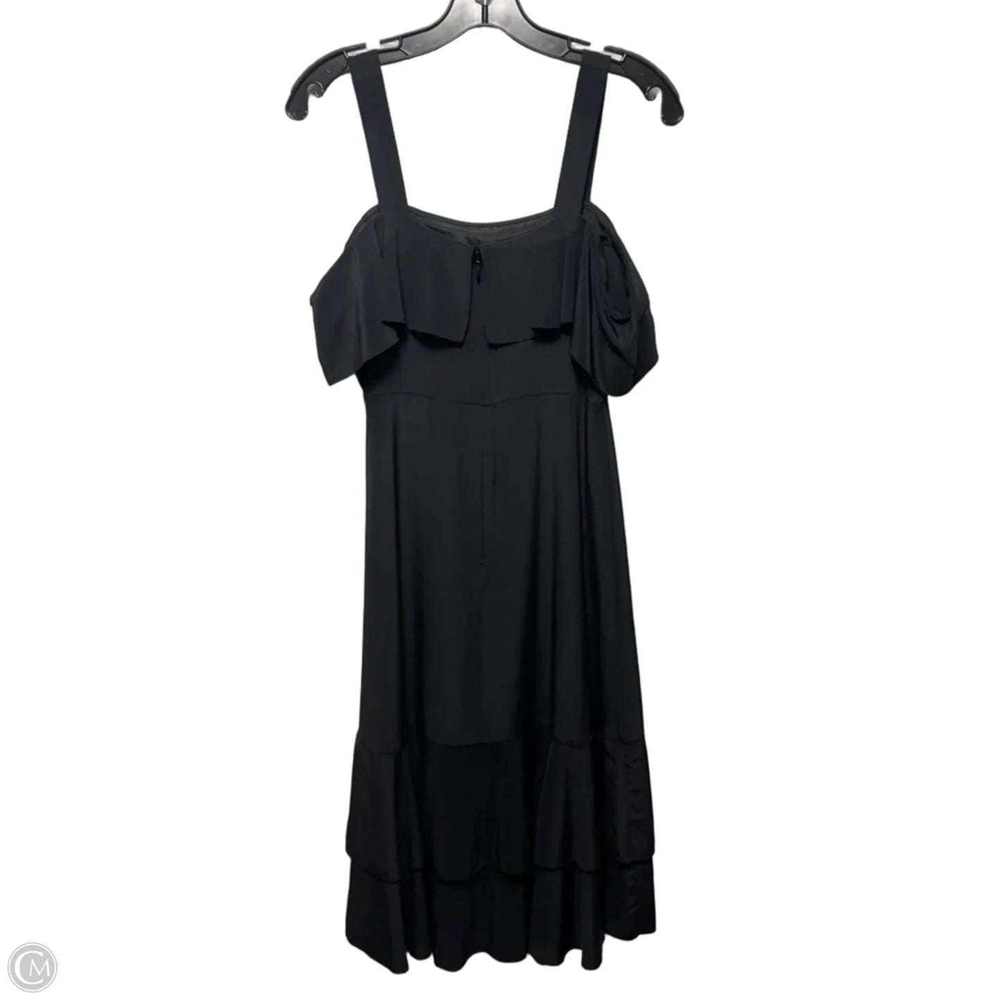 Collection Silk Cold Shoulder Midi Dress By J. Crew In Black, Size: 0