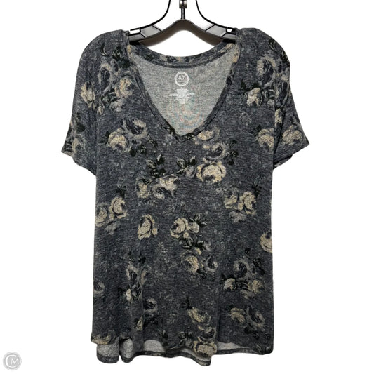 Top Short Sleeve By Maurices In Floral Print, Size: 2x