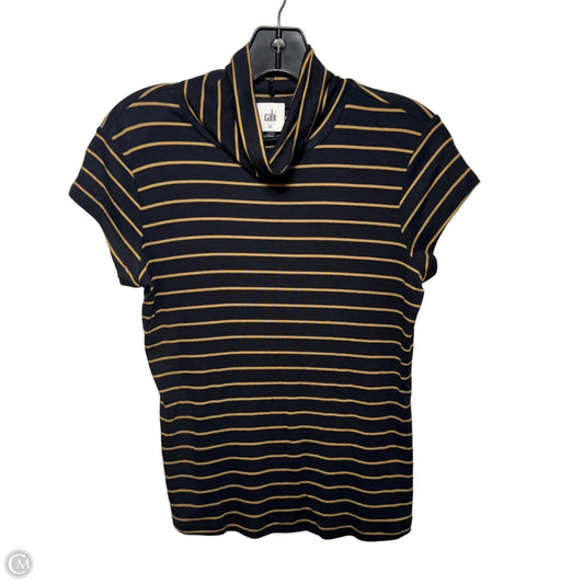 Top Short Sleeve By Cabi In Striped Pattern, Size: Xs