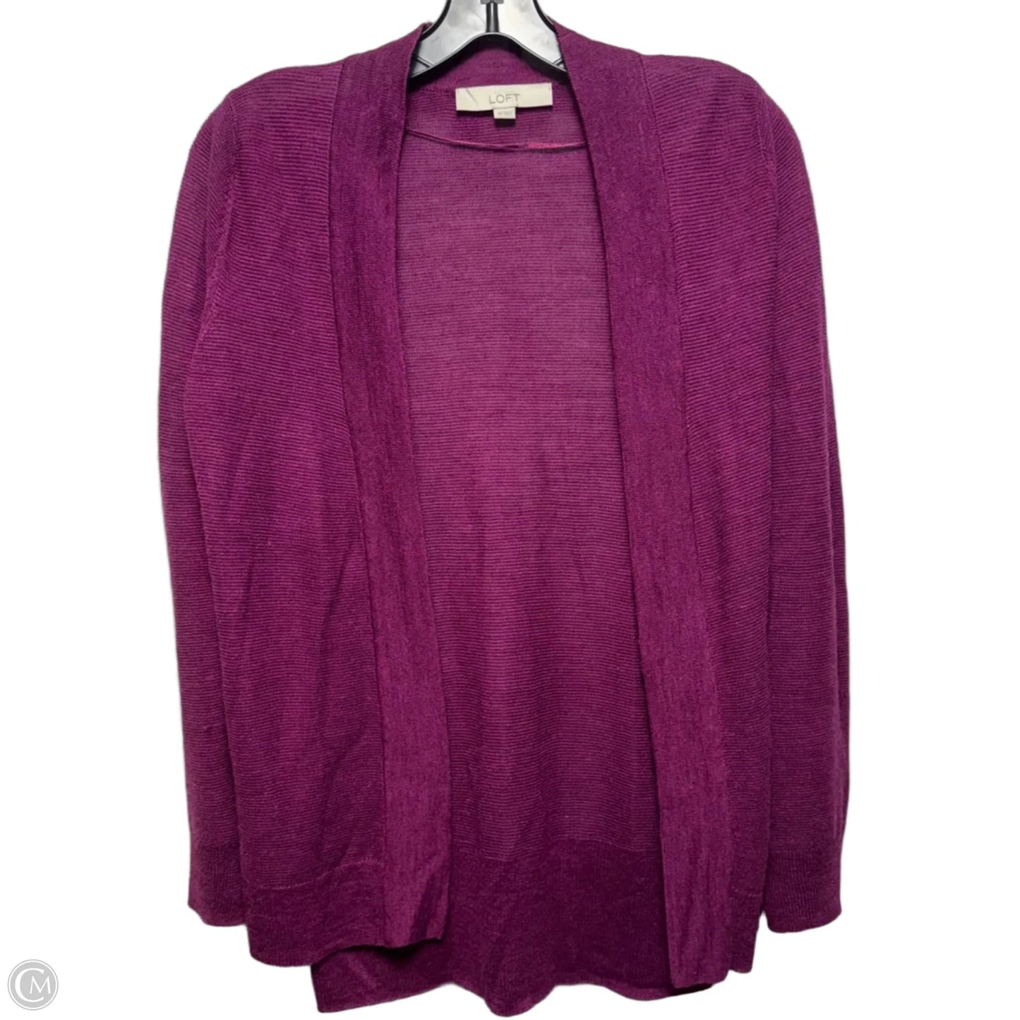 Sweater Cardigan By Loft In Purple, Size: Xs