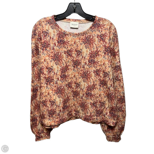 Top Long Sleeve By Wrap London In Multi-colored, Size: 10