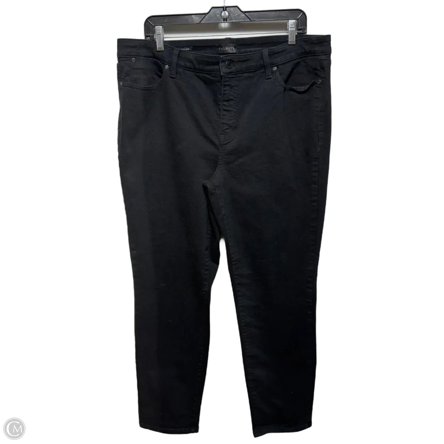 Jeans Skinny By Talbots In Black Denim, Size: 16