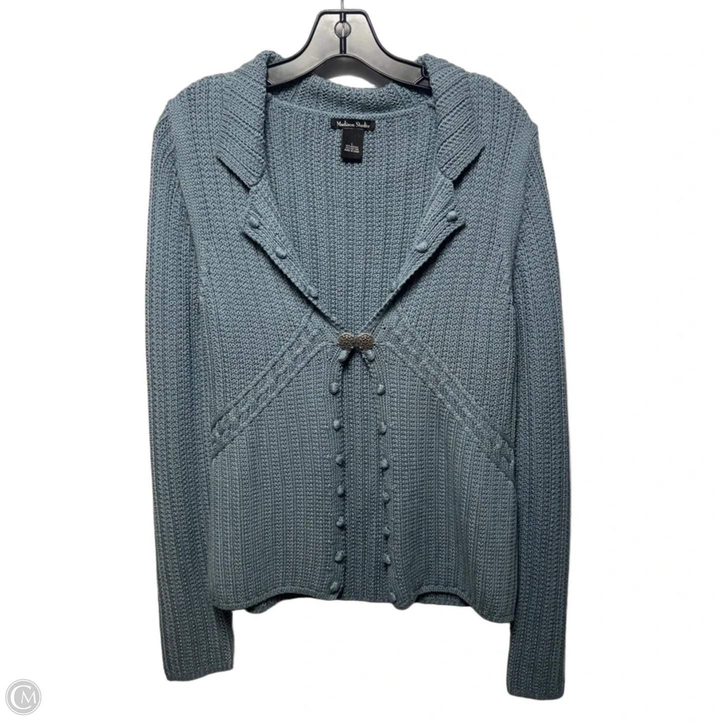 Sweater Cardigan By Madison In Blue, Size: L