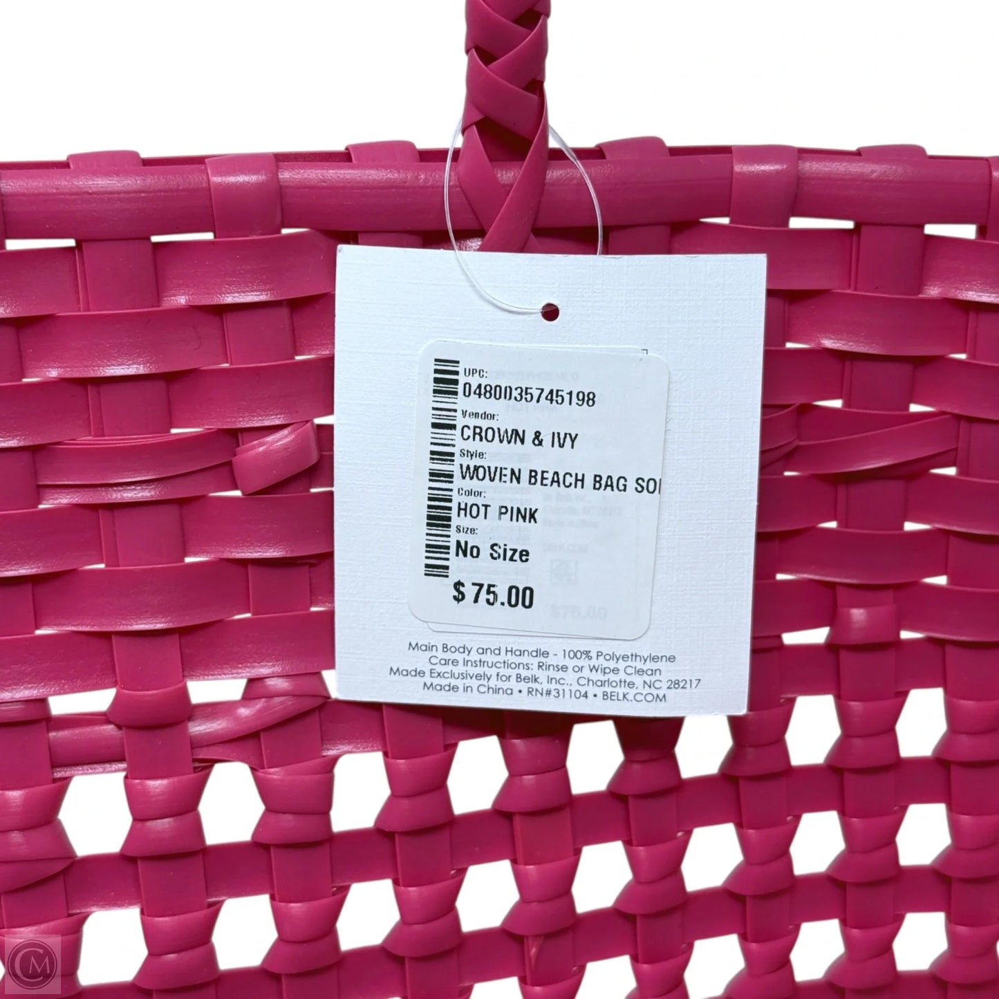 Woven Beach Bag By Crown And Ivy, Size: Large