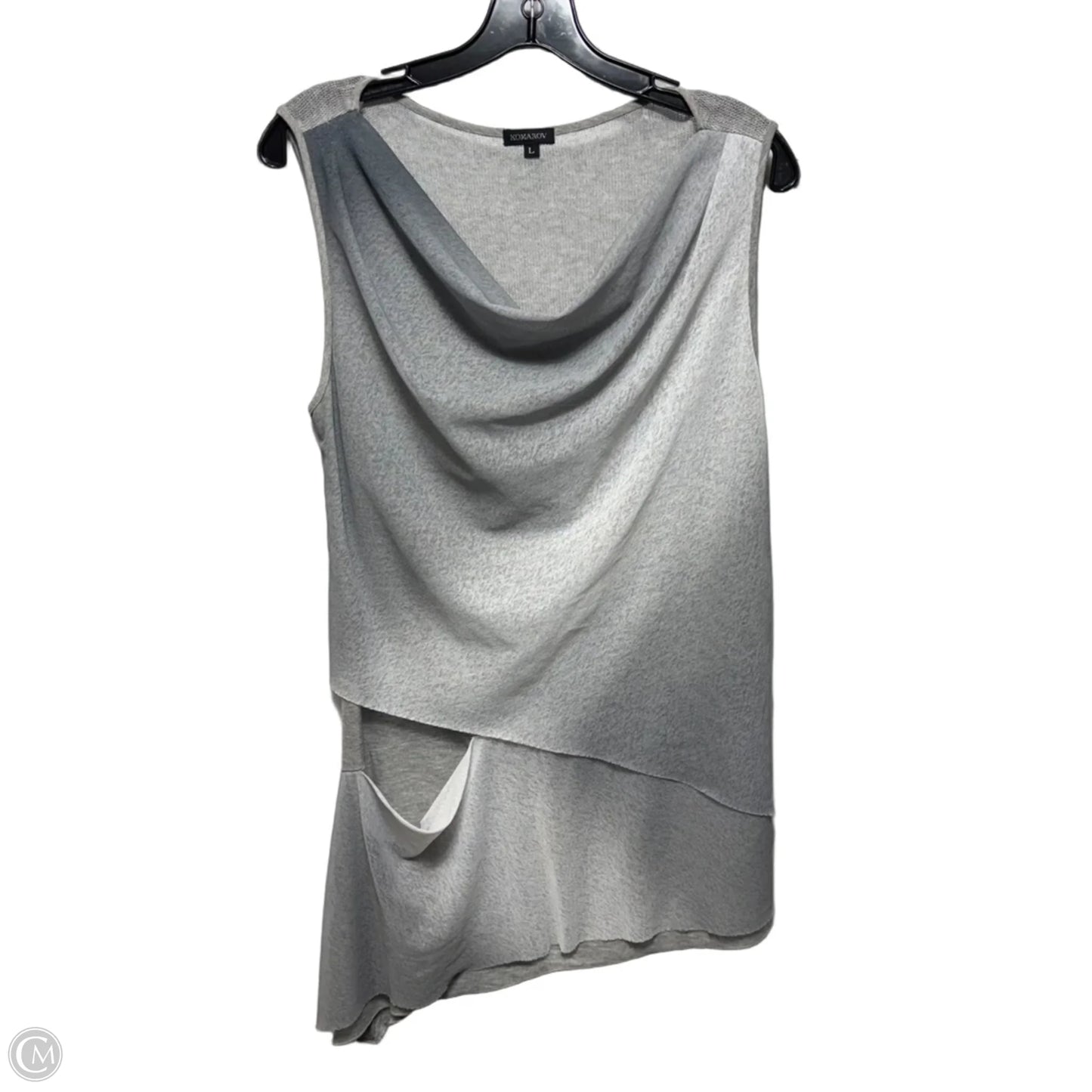 Tunic Sleeveless By Komarov In Blue & Grey, Size: L