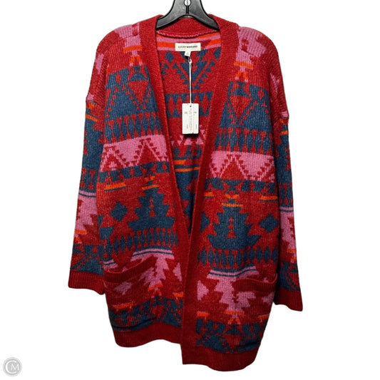 Sweater Cardigan By Lucky Brand In Multi-colored, Size: L