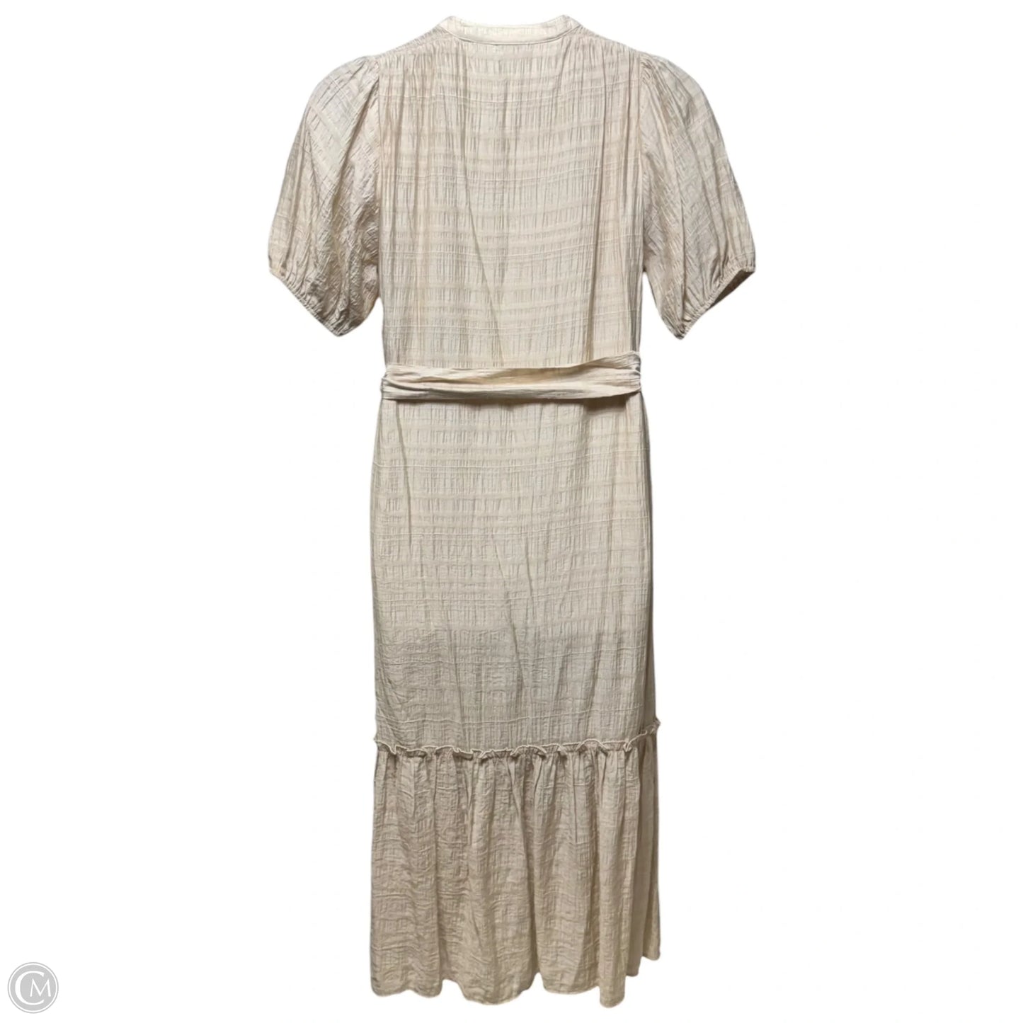 Textured Maxi Shirtdress By Mila Mae In Cream, Size: M