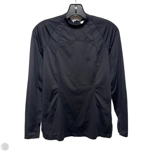 Athletic Top Long Sleeve Collar By Lululemon In Black, Size: 8