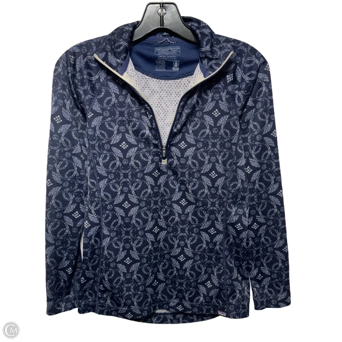 Athletic Top Long Sleeve Collar By Patagonia In Blue, Size: Xs