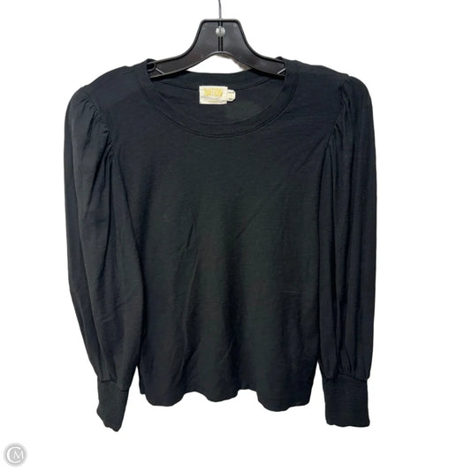 Top Long Sleeve By Nation In Black, Size: S