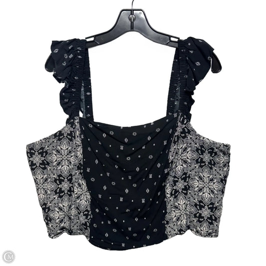 Top Sleeveless By Torrid In Black & White, Size: 3x