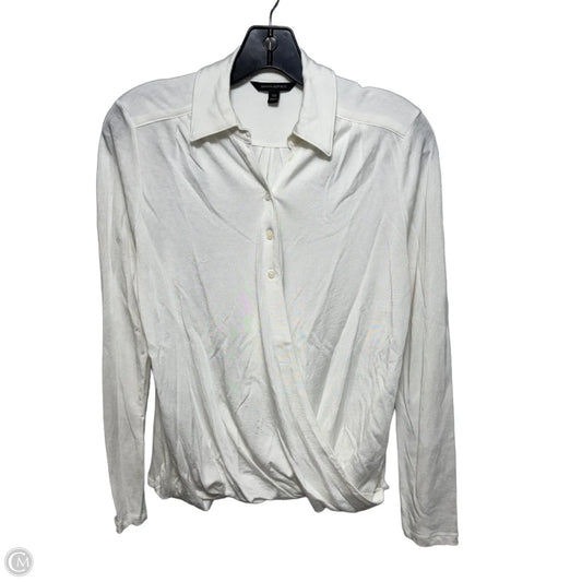 Top Long Sleeve By Banana Republic In Cream, Size: Xs
