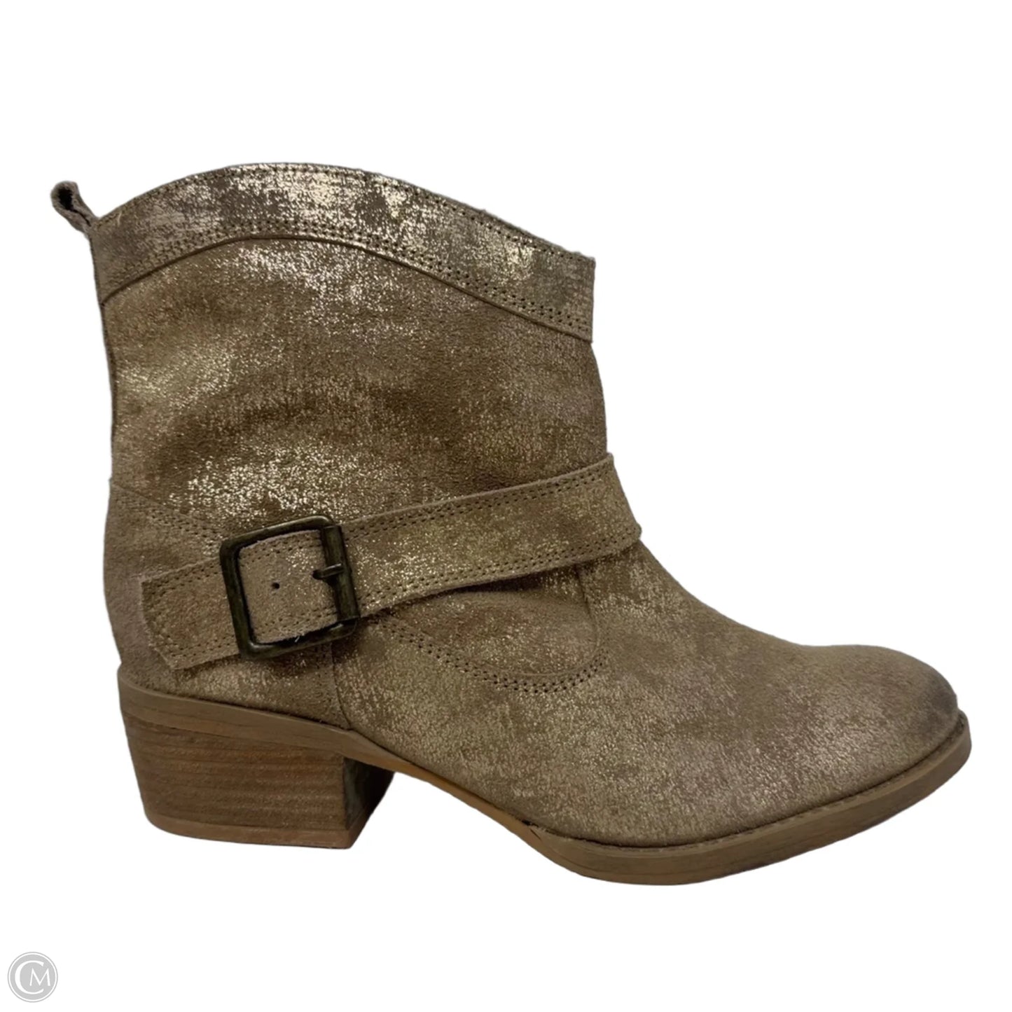 Metallic Boots Ankle By Naughty Monkey In Gold, Size: 8