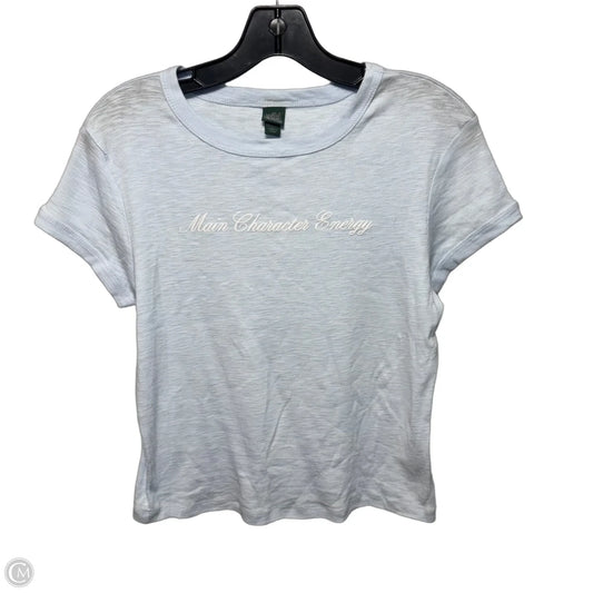 “Main Character Energy” Top Short Sleeve By Wild Fable In Blue, Size: L