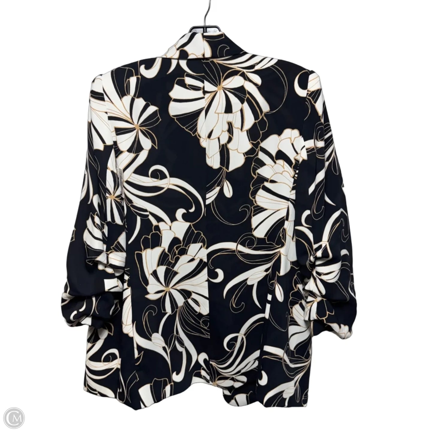 Blazer By Chicos In Floral Print, Size: 6