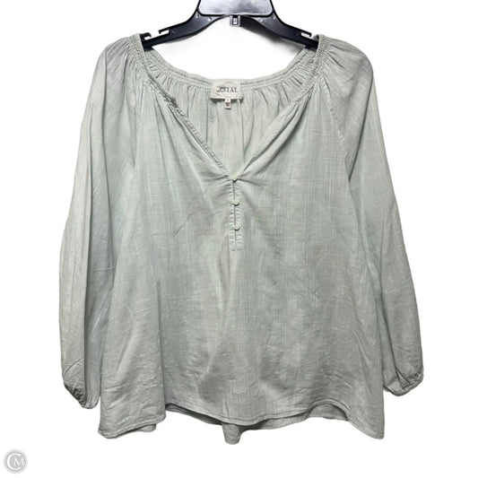 Top Long Sleeve By The Great. In Green, Size: M