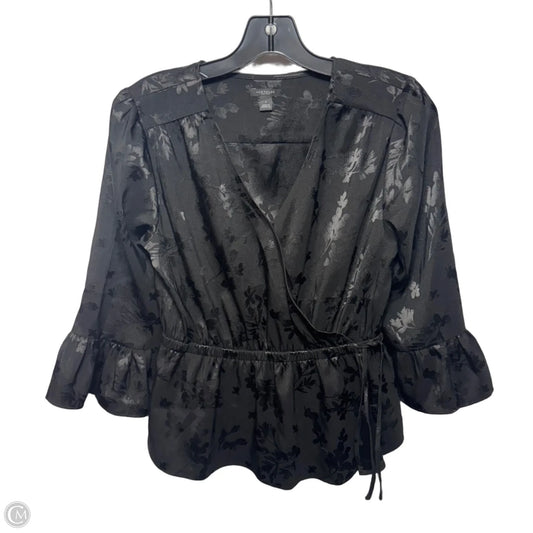 Top Long Sleeve By Ann Taylor In Black, Size: S