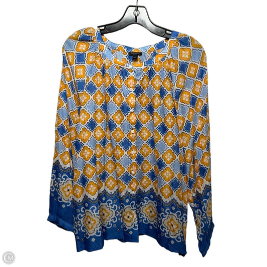 Top Long Sleeve By Ann Taylor In Multi-colored, Size: L