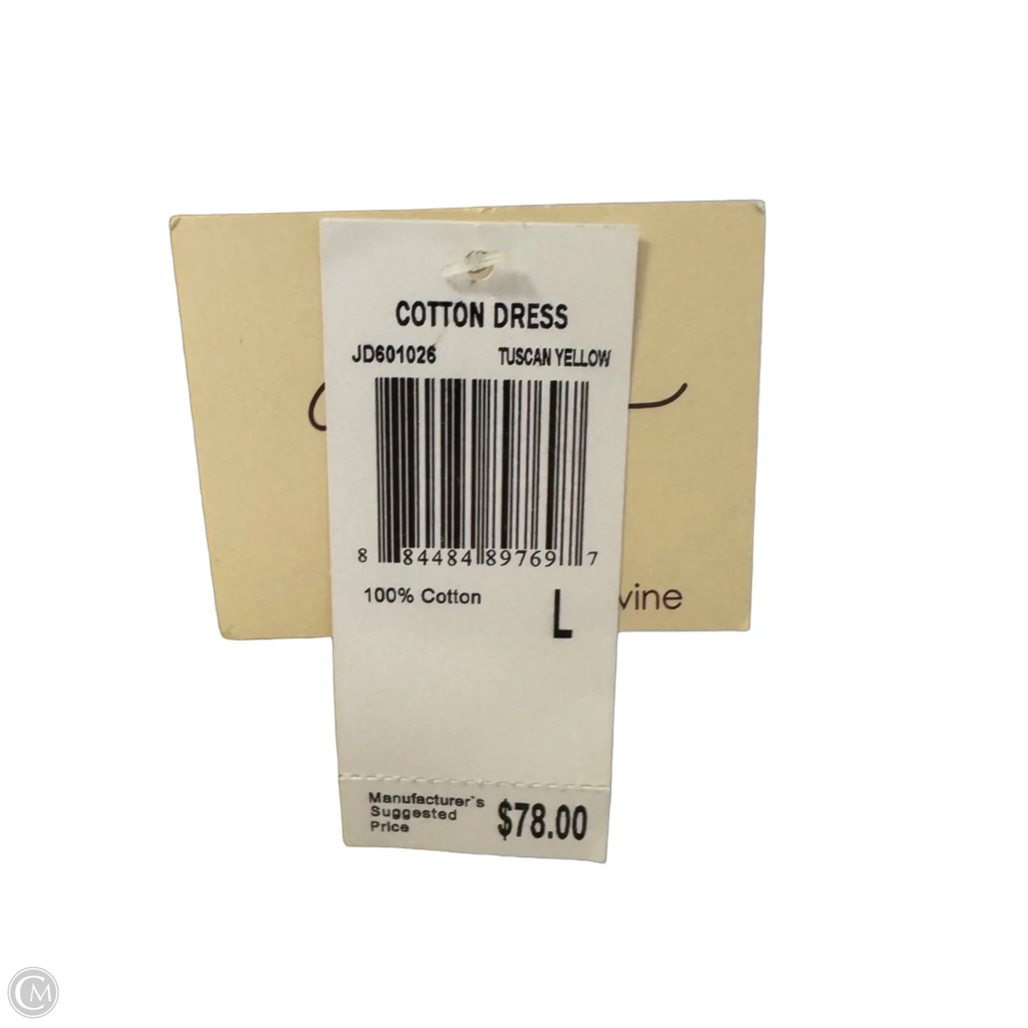Dress Casual Midi By Andrea Jovine In Tuscan Yellow, Size: L