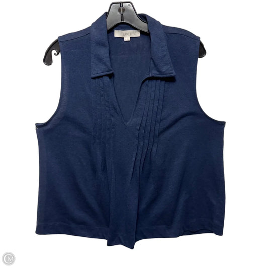 Top Sleeveless By Loft In Navy, Size: Xl