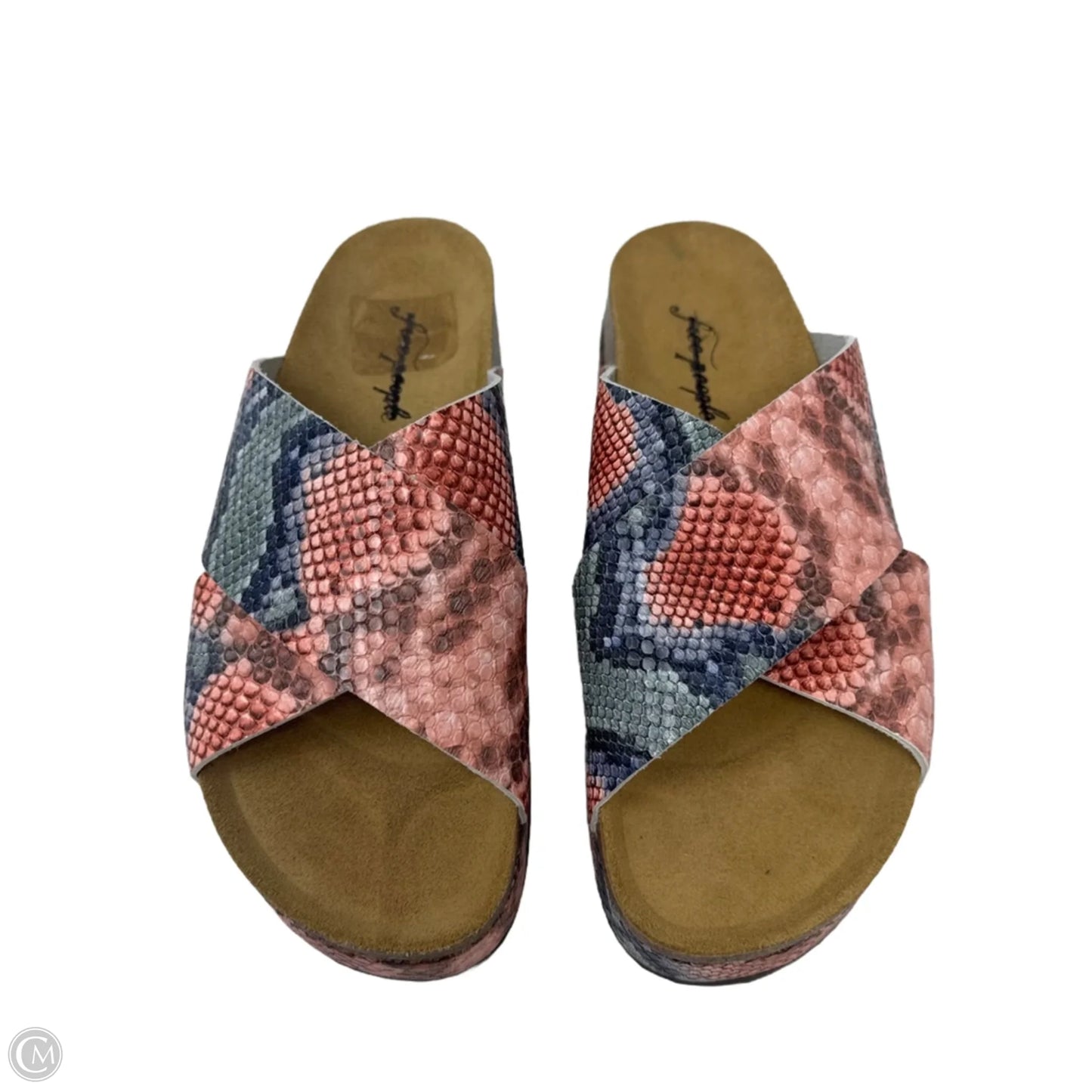 Platform Slide Sandals By Free People In Snakeskin Print, Size: 8.5