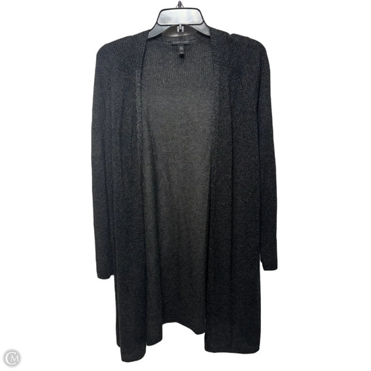 Sweater Cardigan By Eileen Fisher In Black & Grey, Size: M