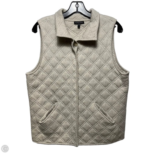 Vest Puffer & Quilted By Eileen Fisher In Cream, Size: L