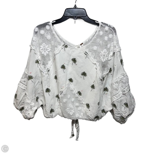 Top Long Sleeve By Free People In Tropical Print, Size: L