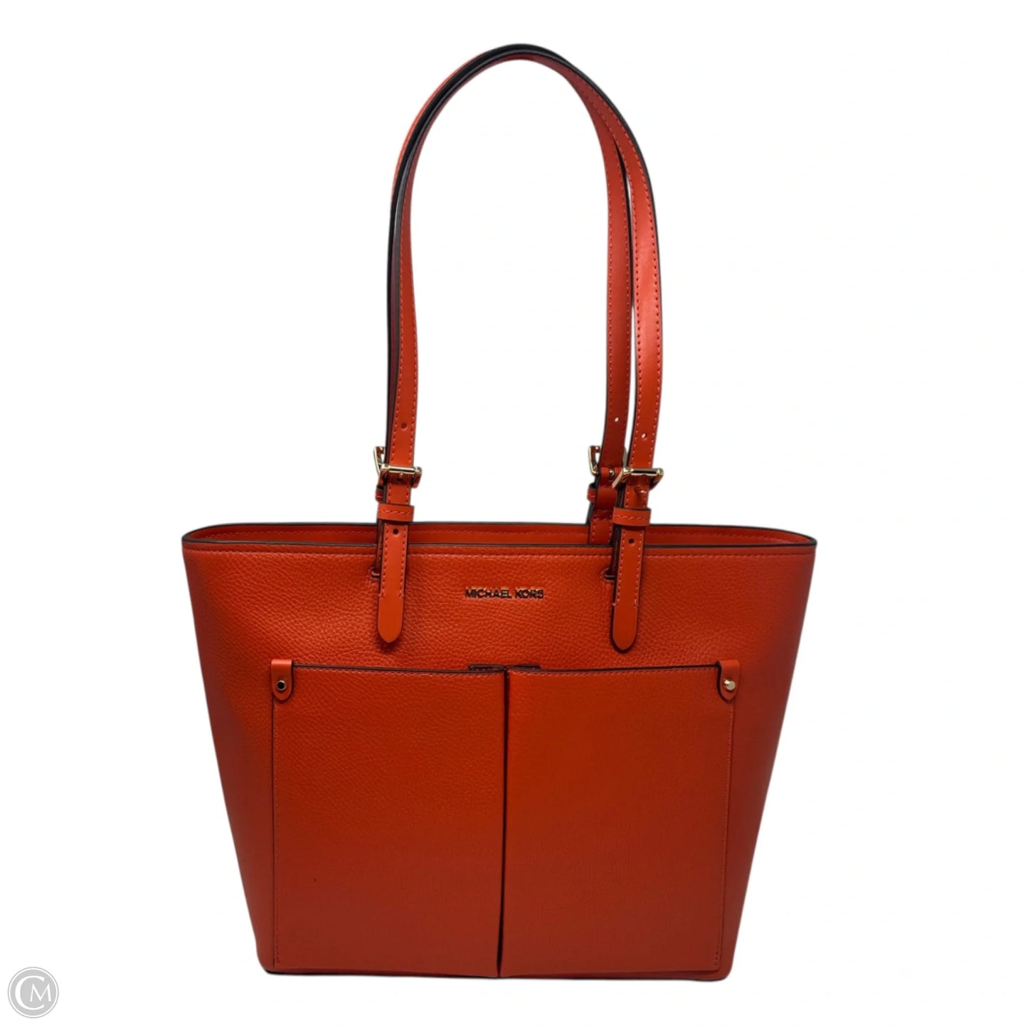 Jet Set Travel Double Pocket Tote Leather By Michael By Michael Kors, Size: Medium