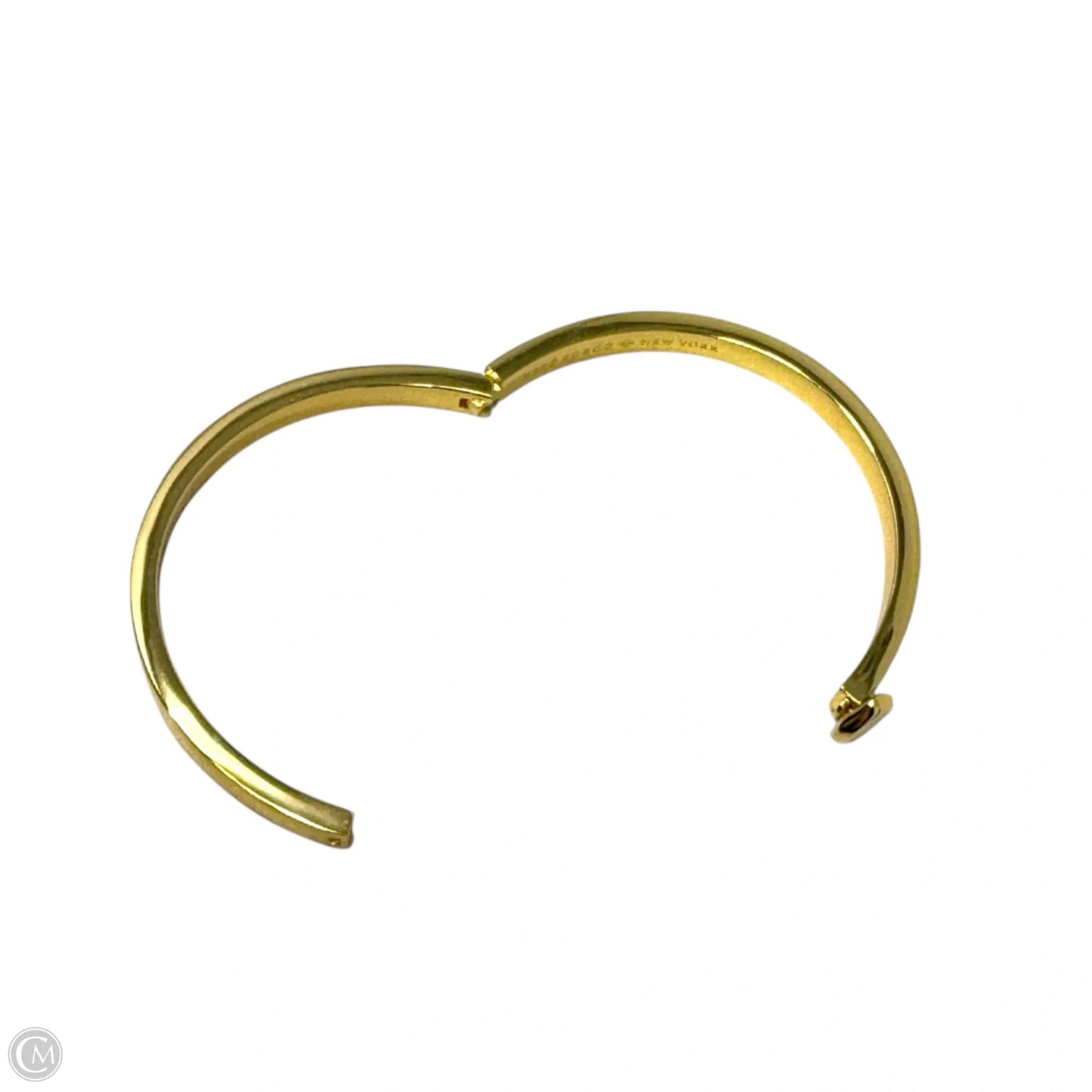 Everyday Spade Gold Tone Hinged Bangle BraceletDesigner By Kate Spade