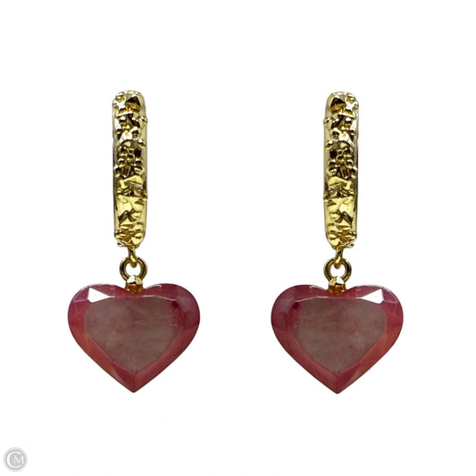Penny Heart Huggie Earrings in Mulberry Mother-of-Pearl By Kendra Scott