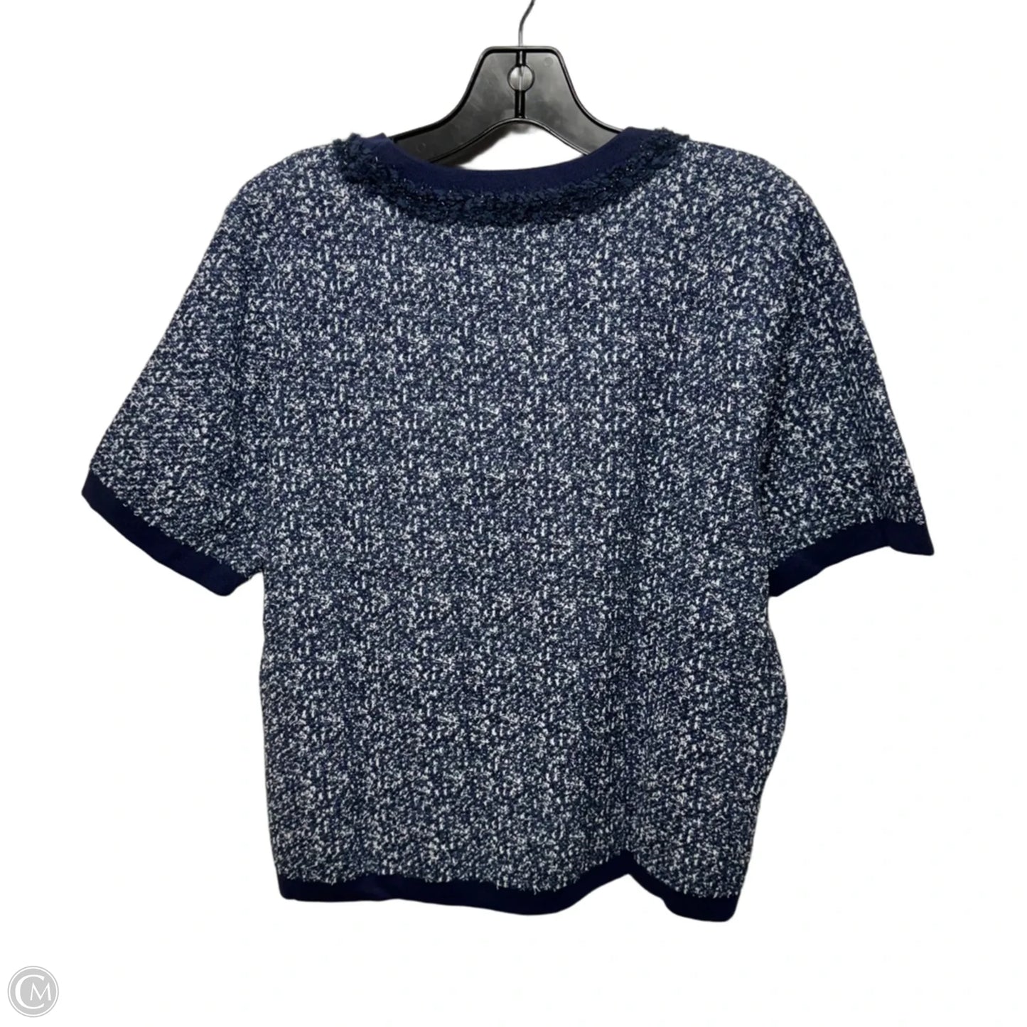 Sweater Designer By Karl Lagerfeld In Blue, Size: L