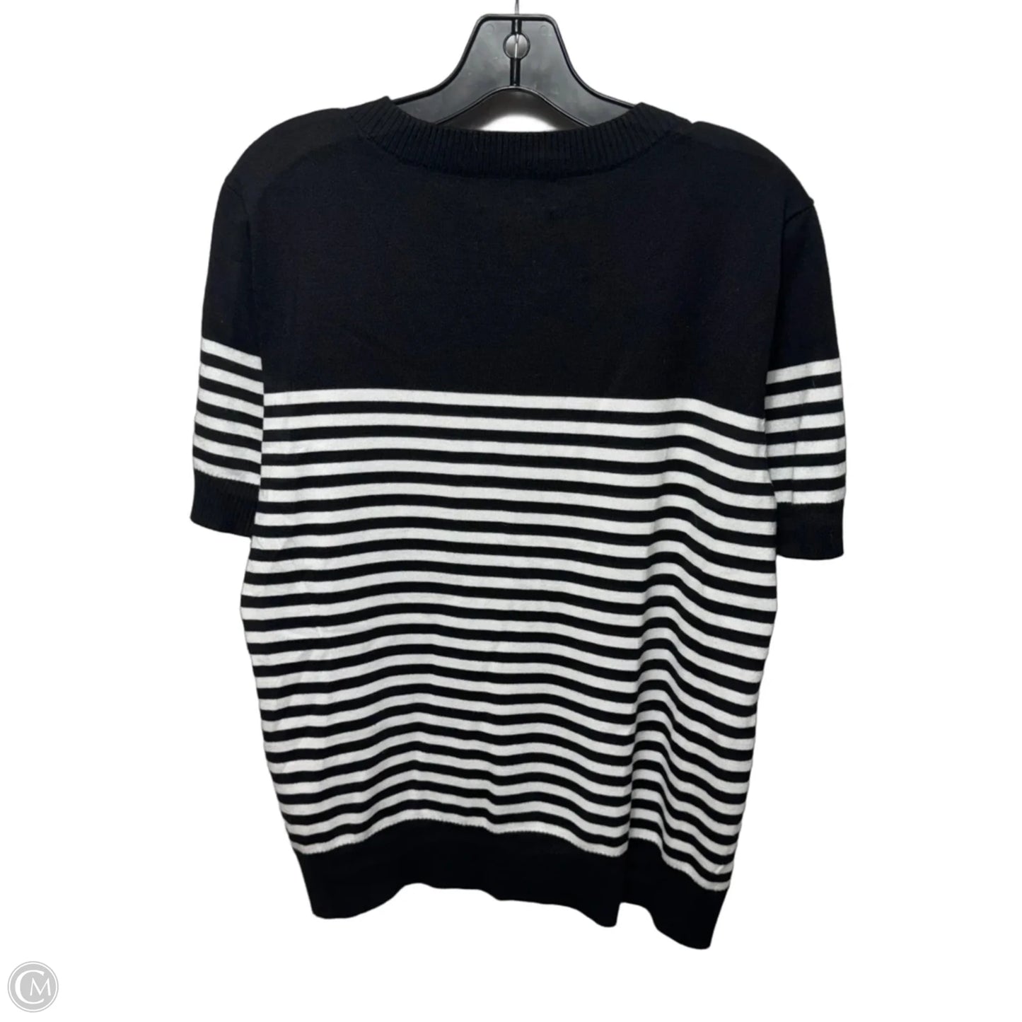 Sweater Designer By Karl Lagerfeld In Striped Pattern, Size: L