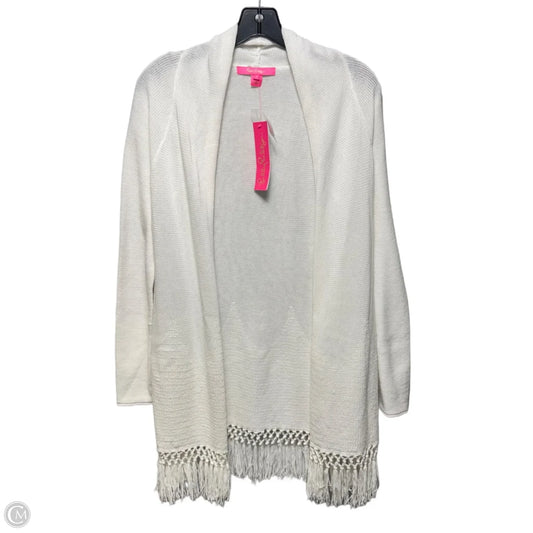 Tatum Sweater Cardigan Designer By Lilly Pulitzer In White, Size: S